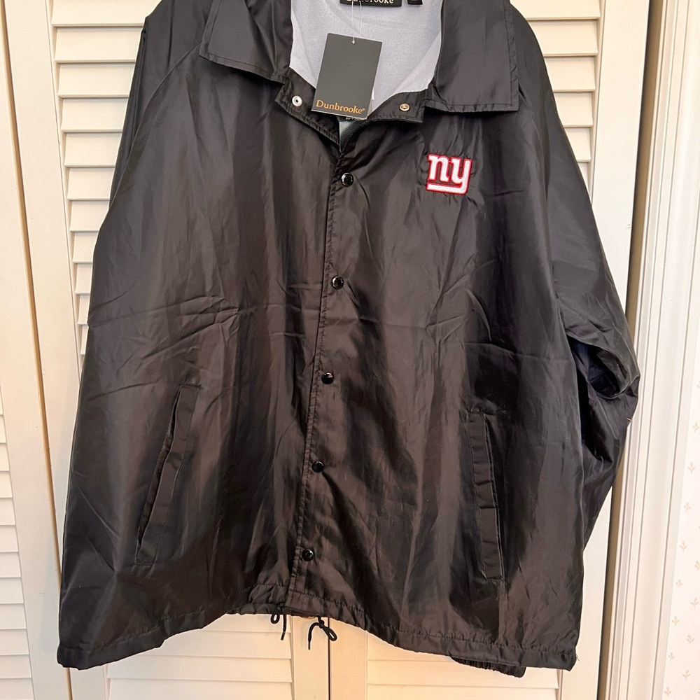 Dunbrooke Black Windbreaker with Red Logo